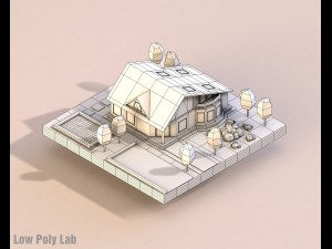 cartoon house low poly 3D Модель