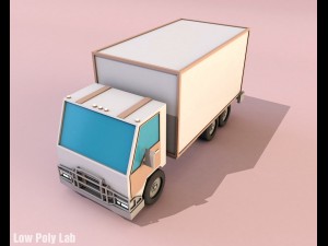 cartoon truck low poly 3D Model