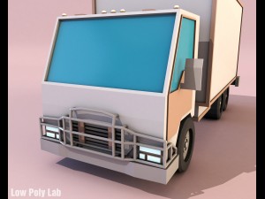 cartoon truck low poly 3D Модель