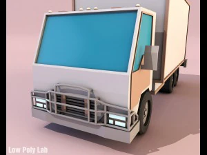 cartoon truck low poly 3D Model