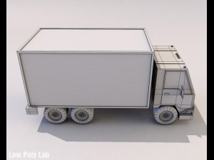cartoon truck low poly 3D Модель