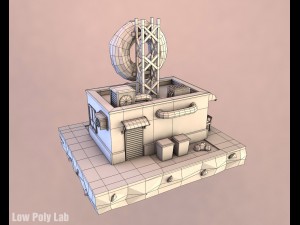 cartoon donut cafe low poly 3D Model