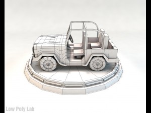 cartoon jeep low poly 3D Модель
