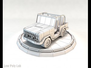 cartoon car set low poly Modelo 3D