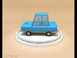 cartoon car set low poly 3D Model