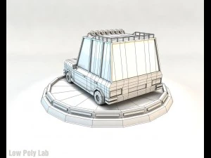 cartoon car set low poly 3D Model