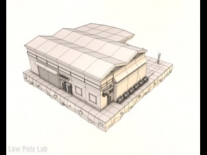 cartoon supermarket low poly 3D 모델
