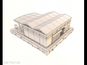cartoon supermarket low poly 3D 모델