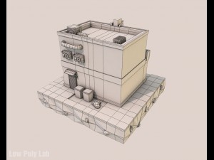 cartoon cinema low poly 3D Modell