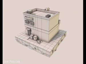 cartoon cinema low poly 3D Model