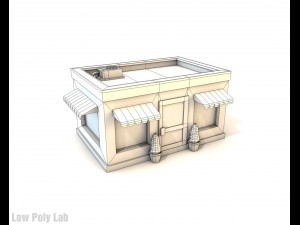 cartoon city buildings low poly Modelo 3D