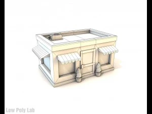 cartoon city buildings low poly 3D Model