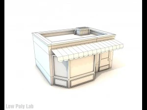 cartoon city buildings low poly 3D Model