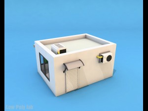 cartoon city buildings low poly 3D Model