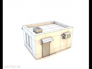 cartoon city buildings low poly 3D Model