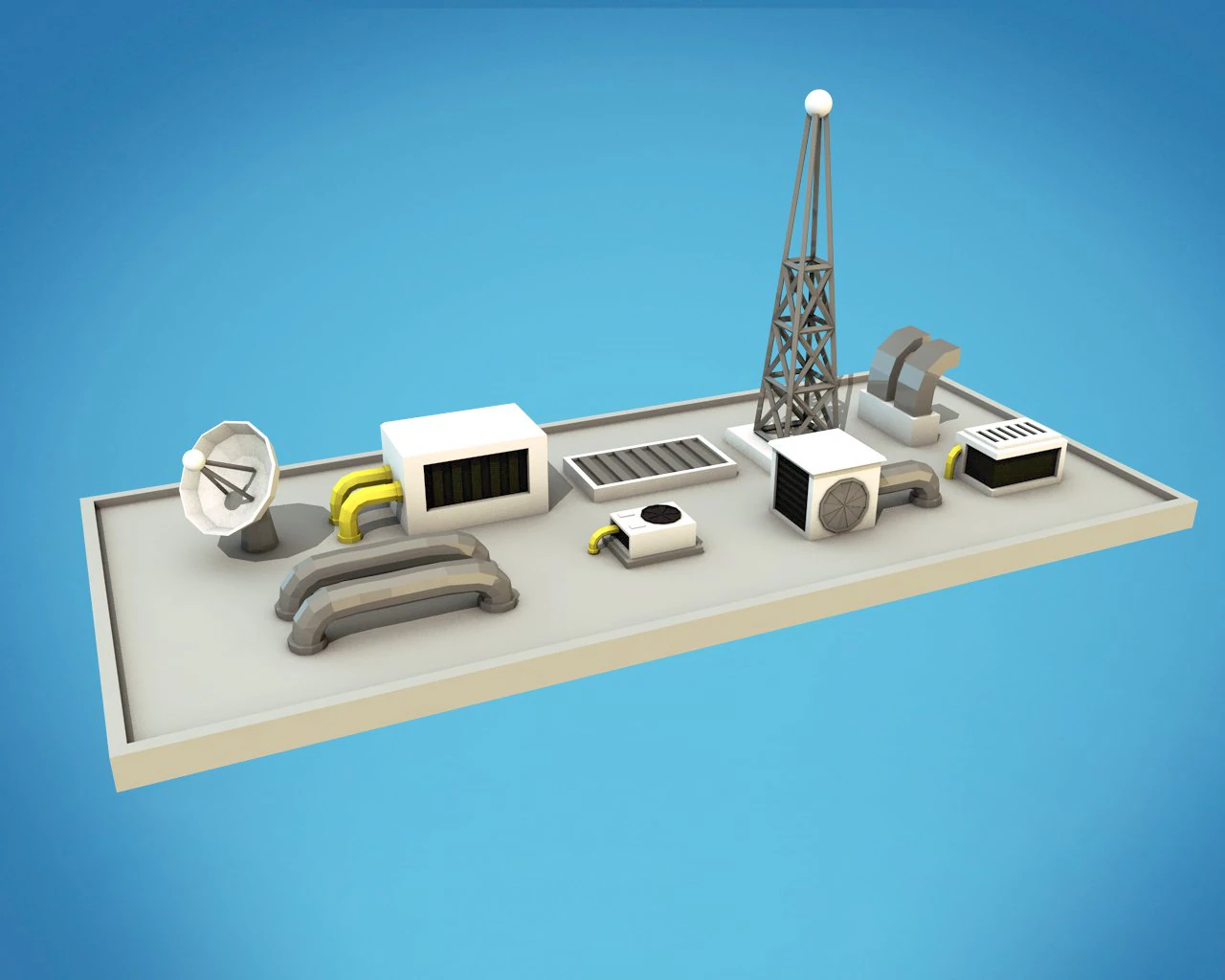 cartoon technics low poly 3D Model .c4d .max .obj .3ds .fbx .stl .blend 