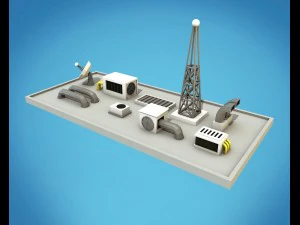cartoon technics low poly 3D Model