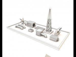cartoon technics low poly Model 3D