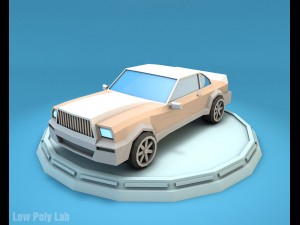 cartoon luxury car low poly 3D-Modell