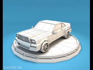 cartoon luxury car low poly 3D Модель