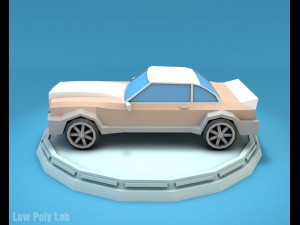 cartoon luxury car low poly 3D Модель