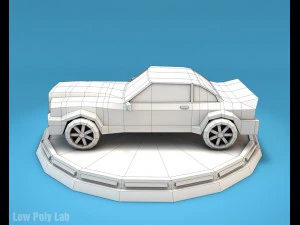 cartoon luxury car low poly 3D Model
