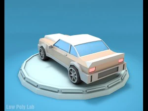 cartoon luxury car low poly 3D Model
