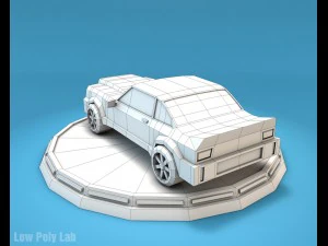 cartoon luxury car low poly 3D Model