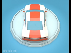 cartoon racing jeep low poly 3D Model