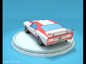 cartoon car low poly Modelo 3D