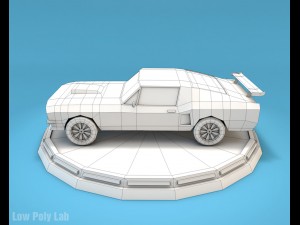cartoon car low poly Modelo 3D