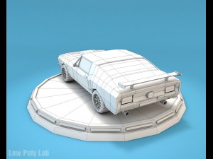cartoon car low poly Modelo 3D