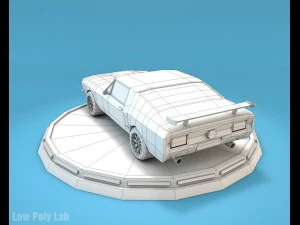 cartoon car low poly 3D Model