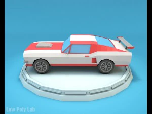 cartoon car low poly 3D Model