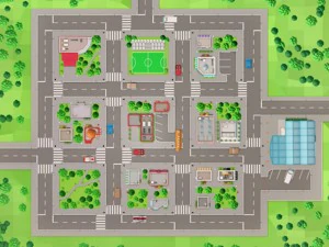 Laag poly cartoon stadspakket 3D Model