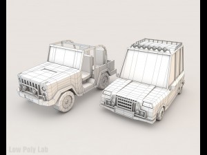 low poly office on phone screen 3D Model