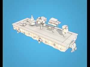 cartoon trees bushes low poly pack Model 3D