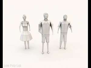 low poly burger cafe on phone screen 3D Model