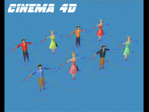 low poly rigged characters Model 3D