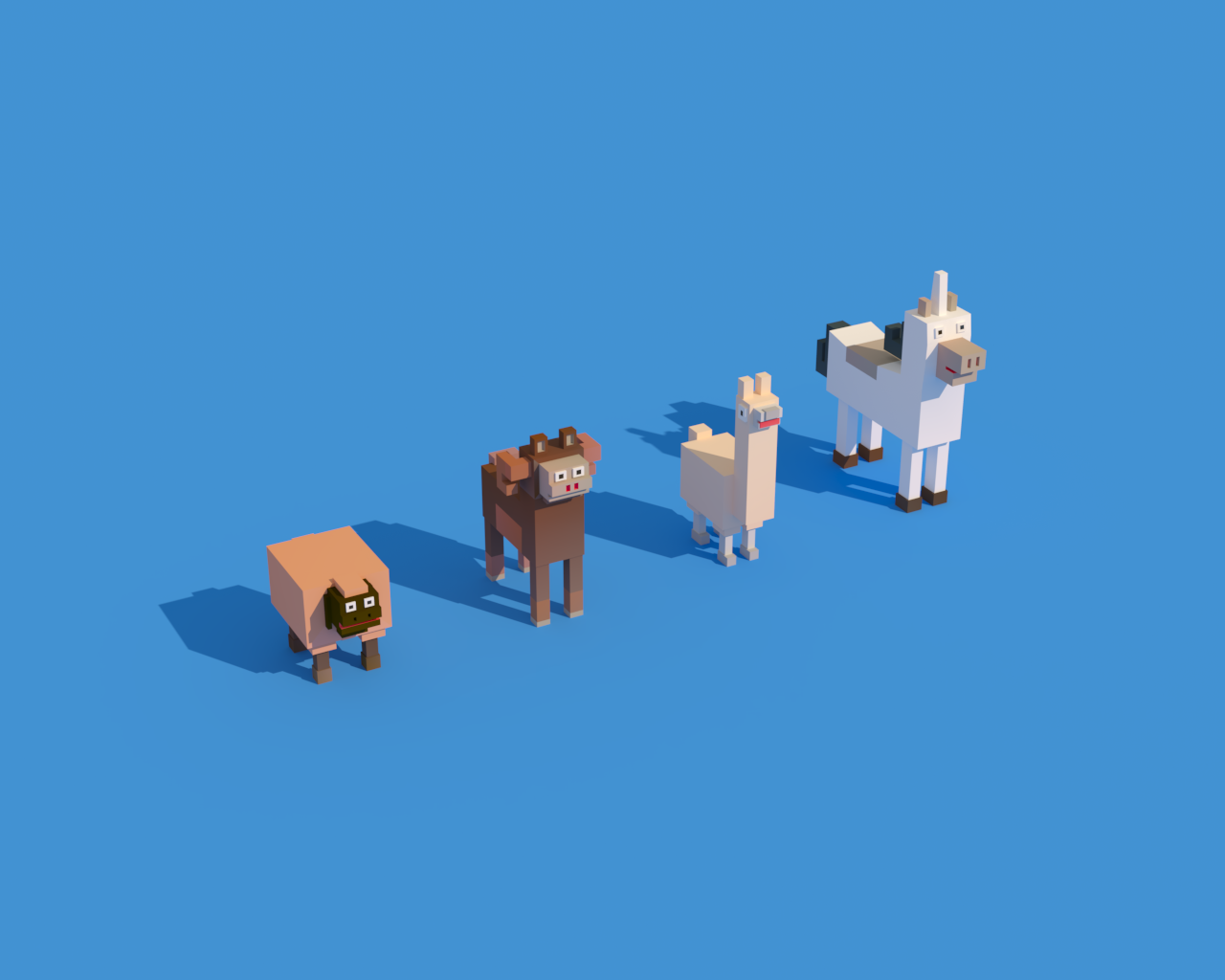 low poly animals 3D Model in Other 3DExport