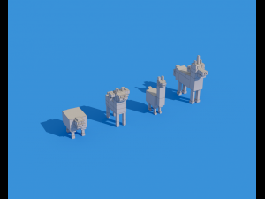 low poly animals 3D मॉडल