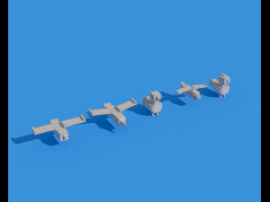low poly animals birds 3D Модель