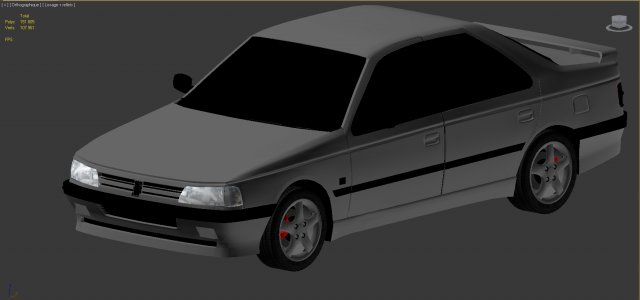 peugeot 405 t16 serie 1993 3D Model .c4d .max .obj .3ds .fbx .stl .blend 