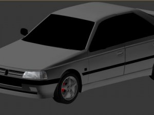 peugeot 405 t16 serie 1993 3D Модель
