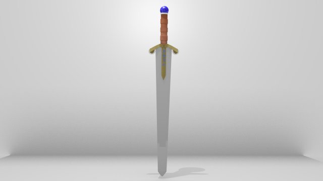 sword with runes 3D 模型 .c4d .max .obj .3ds .fbx .stl .blend