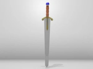 épée avec des runes Modèle 3D