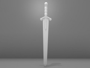sword with runes 3D 模型