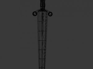 sword with runes 3D Model