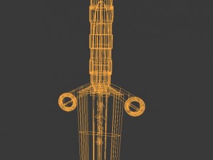 sword with runes 3D 模型