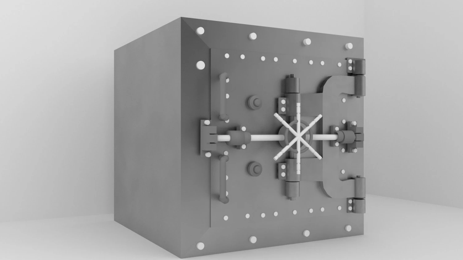 금고 닫힘 3D 모델 .c4d .max .obj .3ds .fbx .stl .blend 